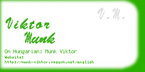 viktor munk business card